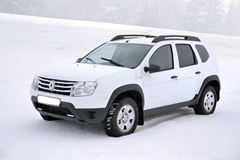 Защита порогов "Чистые штаны" (чёрное тиснение) (ABS) RENAULT DUSTER 2012-2020